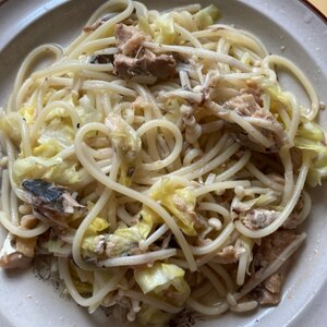 洗い物少なめ◎かんたん！サバ缶とキャベツのパスタ